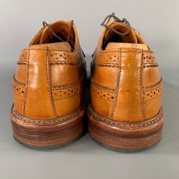 RANCOURT & CO. Size 9 Tan Caramel Leather Wingtip Lace Up Shoes main image 4